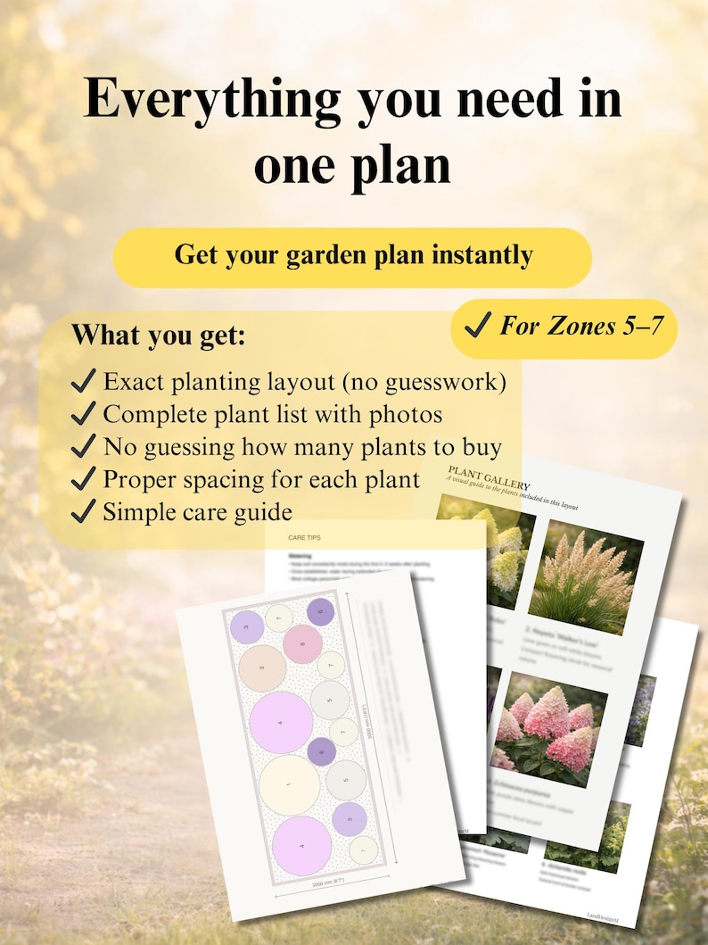Hydrangea Border Garden Plan PDF | Front Yard 5×2m (16×6 Ft) | Full Sun ...