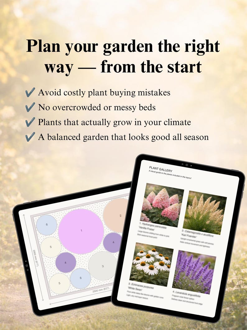 Front Yard Hydrangea Border Garden Plan PDF | Cottage Garden Layout ...