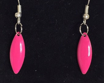 Boucles d'oreille sequins navettes - Fuschsia