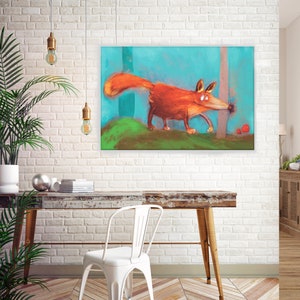 Canvas - CUTE FOX - 20cm x 40cm