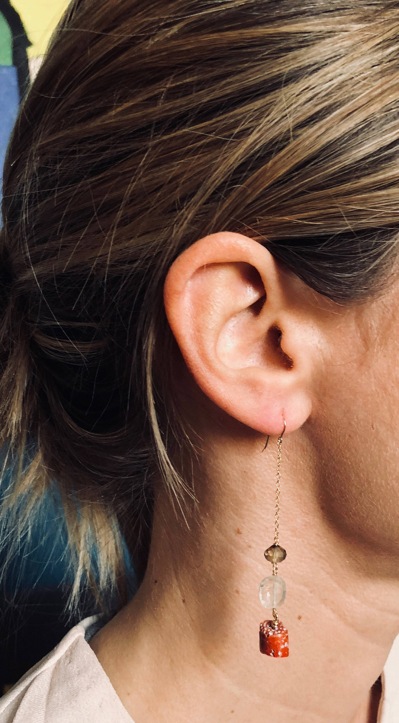 Anello Vintage In Oro Giallo 14k Con Zaffiro E Pietre Bianche, Anni '7 - Foto 2