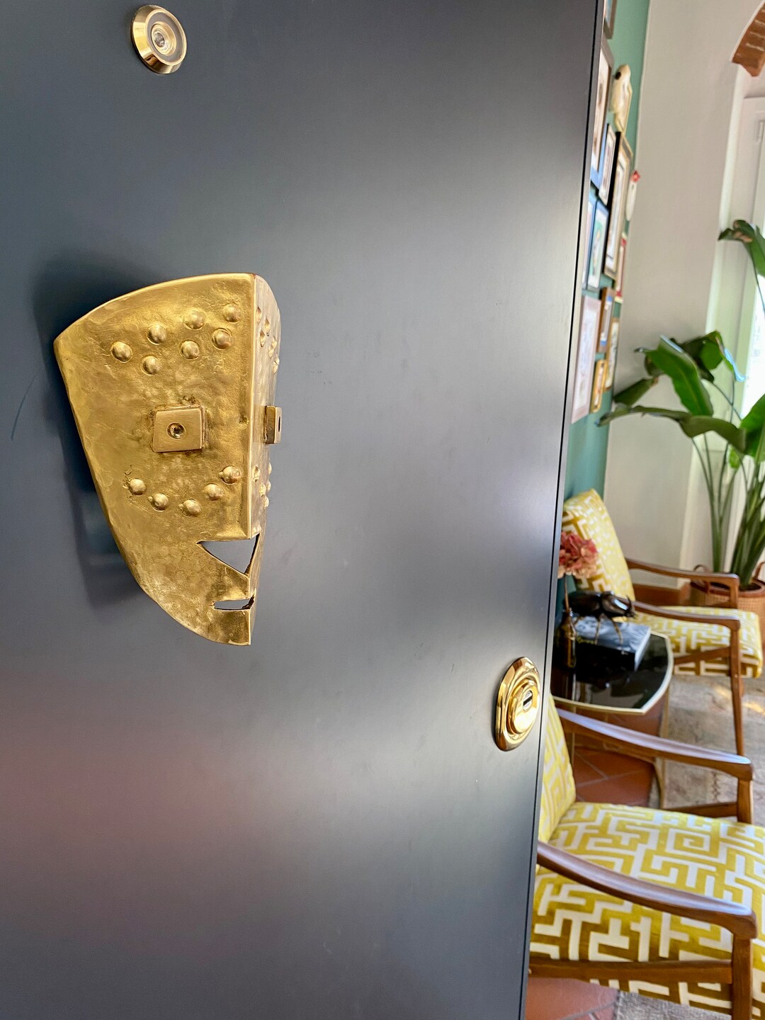 Foundry Solid Brass Mask, African Brass Mask, Brass Handle, Brass ...