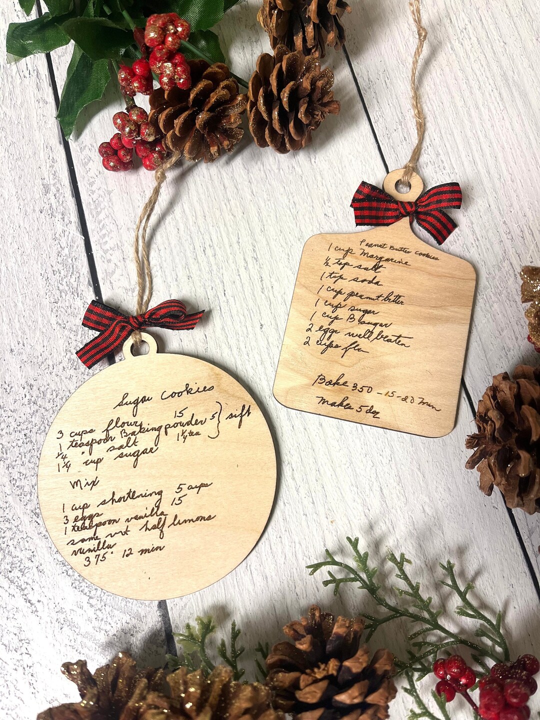 Handwritten Engrave Ornament, Custom Engrave Ornament, Handwritten