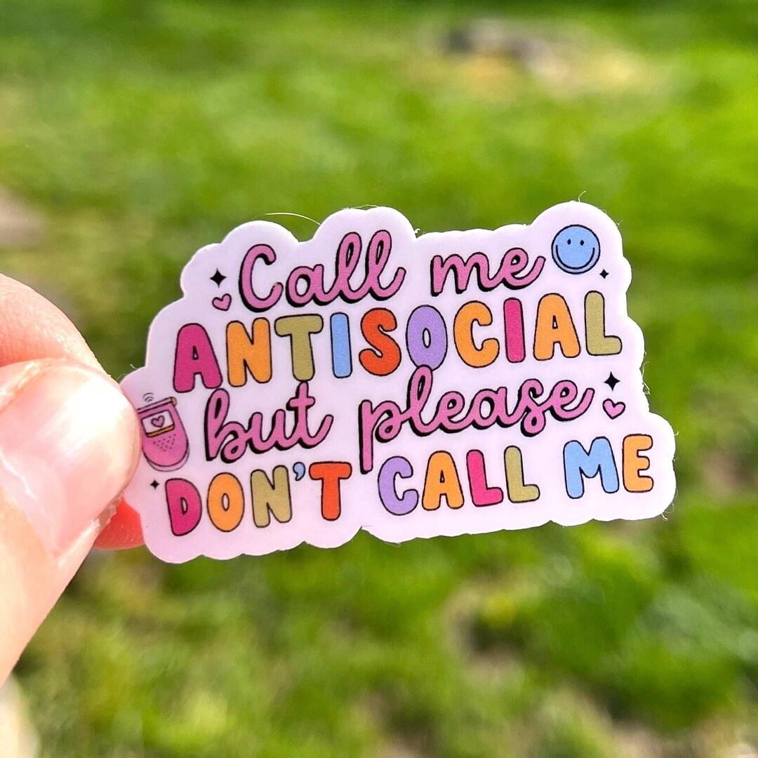 Funny Introvert Sticker, Antisocial Humor, Waterproof Vinyl - Etsy