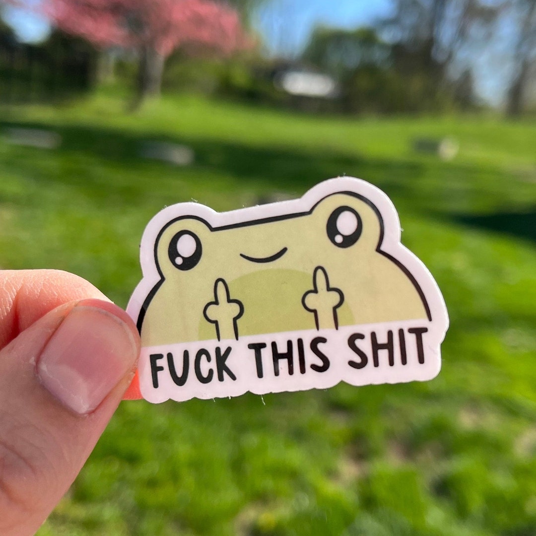 Funny Frog Sticker, Waterproof Vinyl Sticker, Colorful Stickers ...