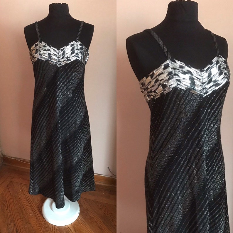 black dress with silver sparkles