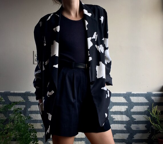 Vintage Oversized Silk Blazer