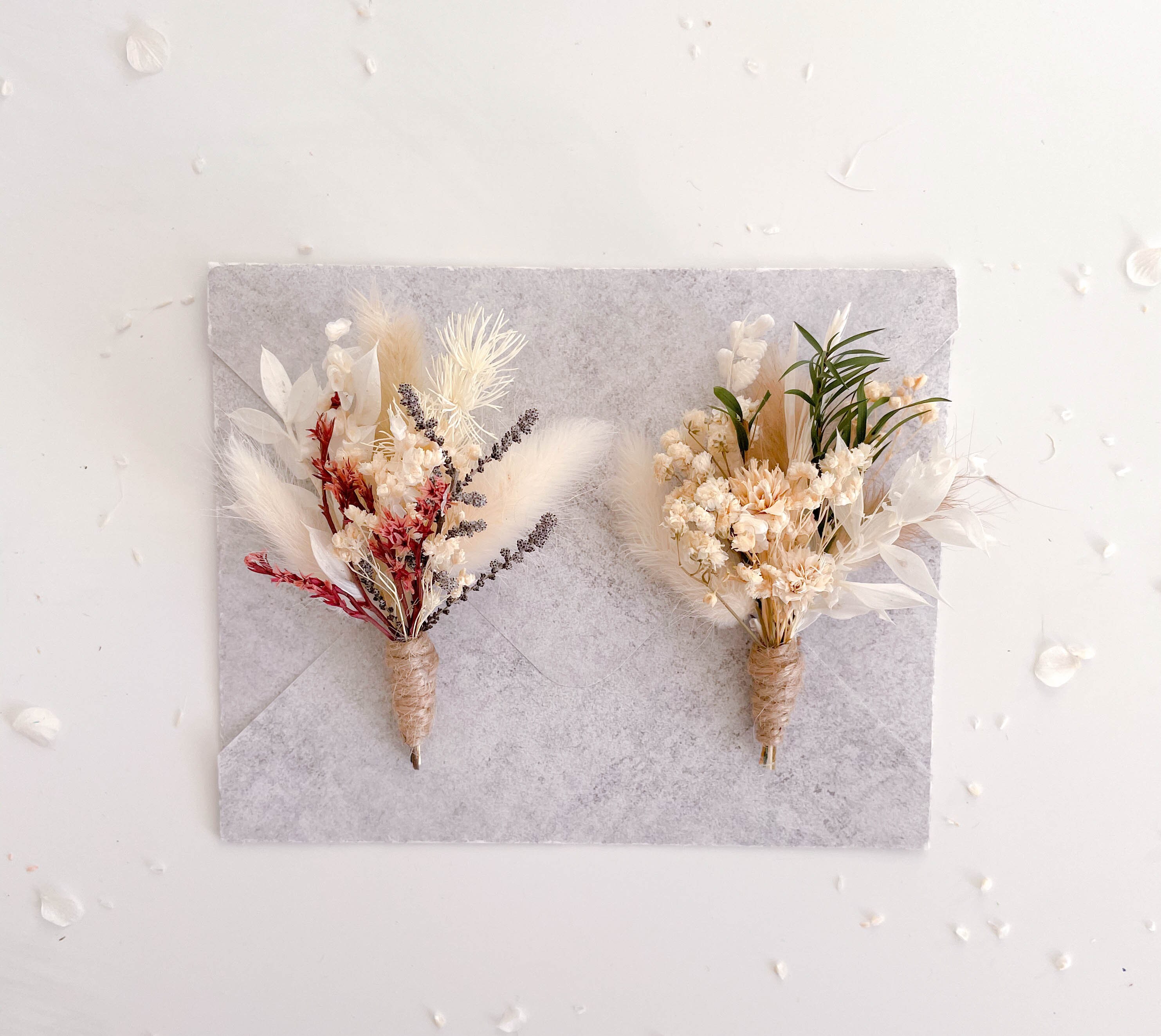 Assorted Dried Boutonnieres Rustic Dried flowers Etsy