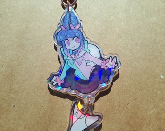 HOLO Blush magical girl dangling keychain