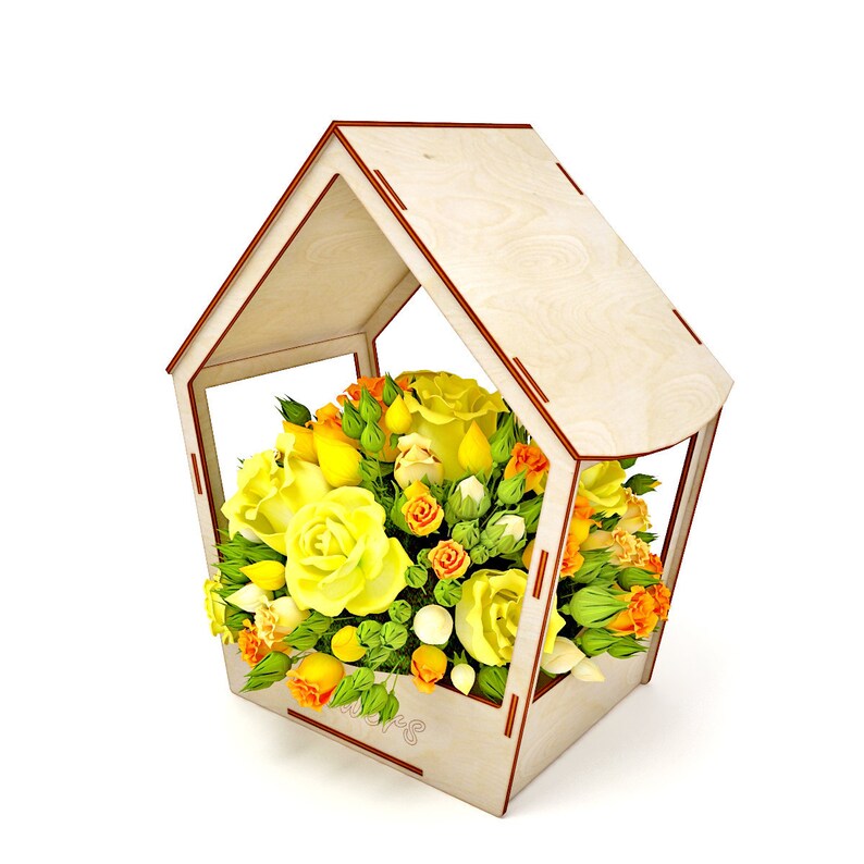 Flower box vector for CNC svg vector file vector cut file ...