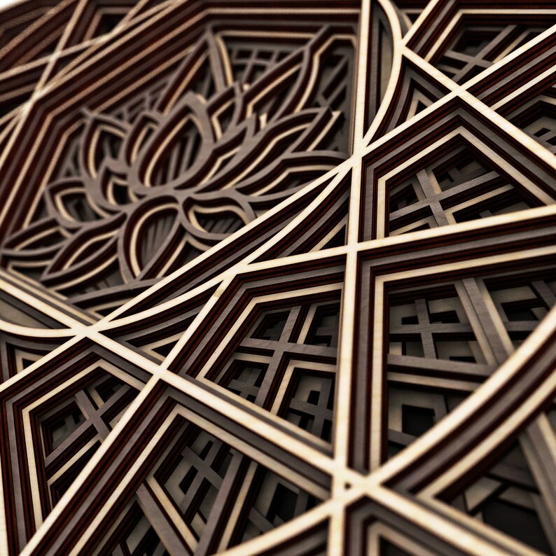 Download Wooden Multilayer Mandala vector for CNC svg vector file ...