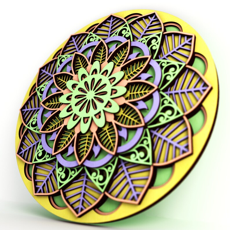 Download Wooden Multilayer Mandala vector for CNC svg vector file | Etsy