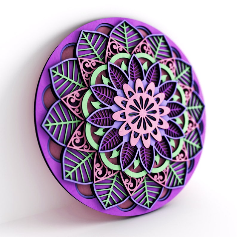 Download Wooden Multilayer Mandala vector for CNC svg vector file ...