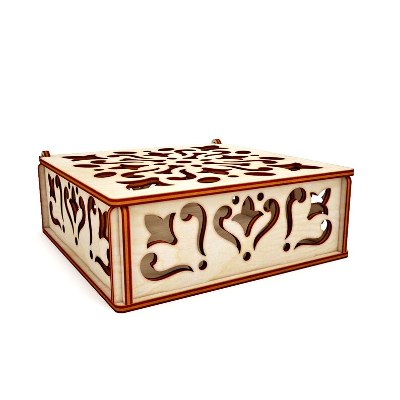 Download Wooden jewelry box for rings vector for CNC svg vector ...