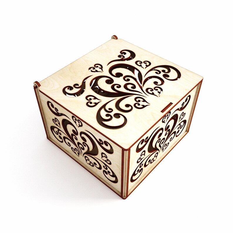 Download Wooden jewelry box for rings vector for CNC svg vector ...