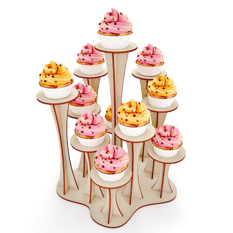 Download Cupcake Stand vector for CNC svg vector file vector cut ...