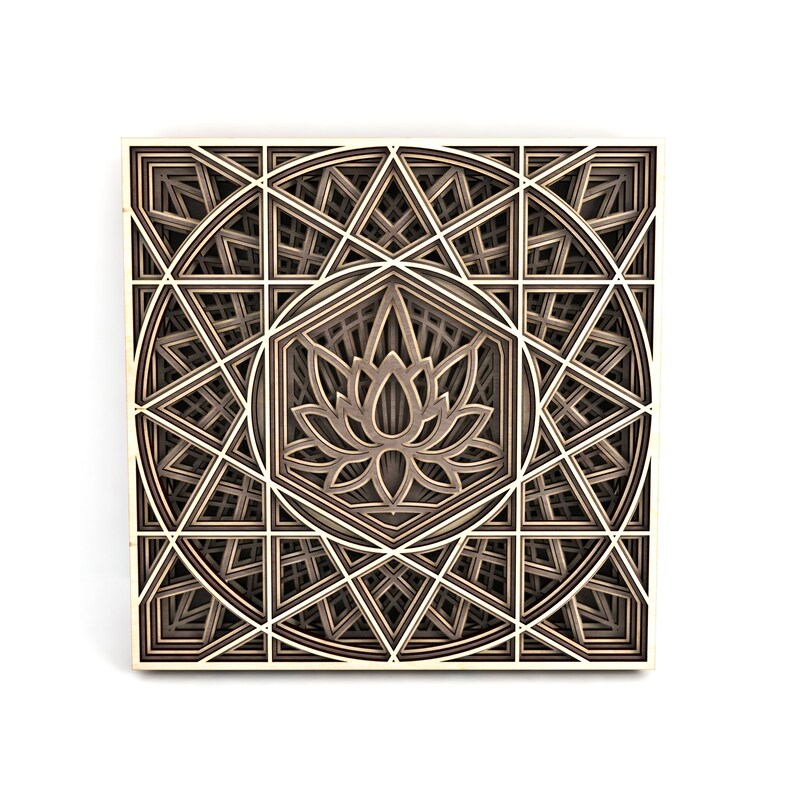 Download Wooden Multilayer Mandala vector for CNC svg vector file | Etsy