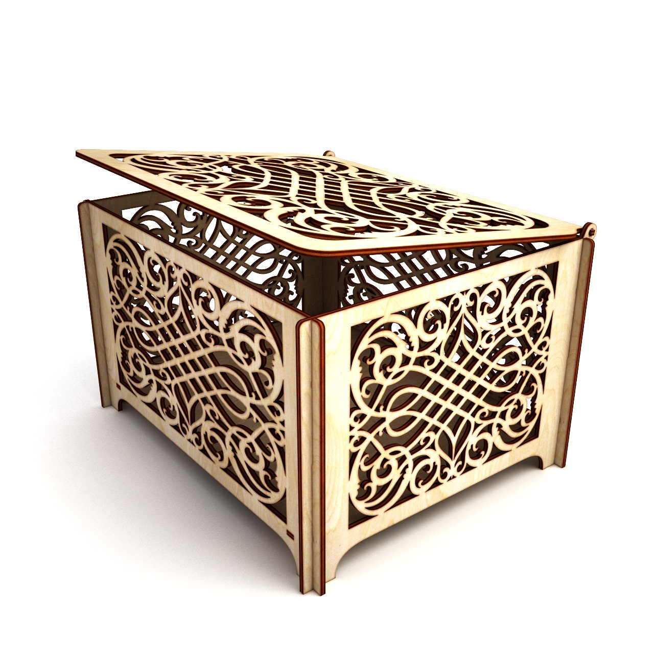 Download Wooden jewelry box for envelopes vector for CNC svg vector ...