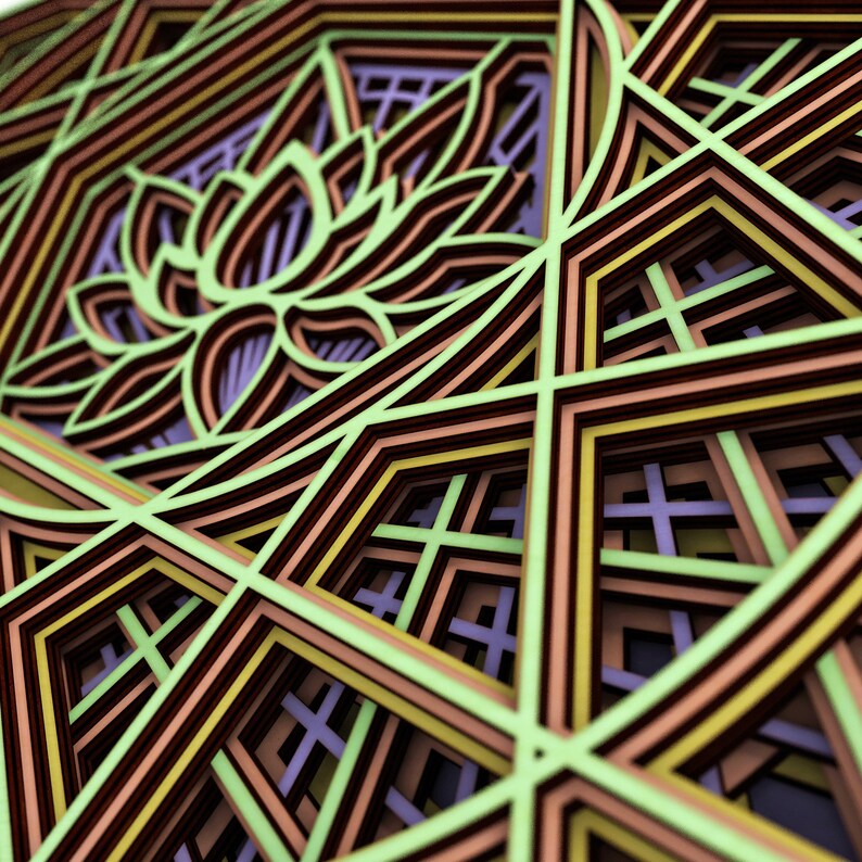Download Wooden Multilayer Mandala vector for CNC svg vector file ...