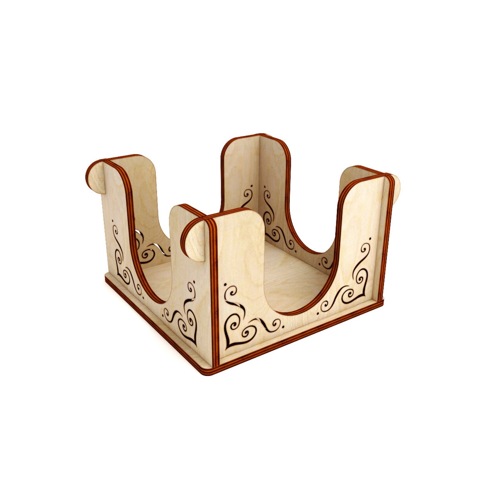 Napkin holder vector for CNC svg vector file vector cut file Etsy