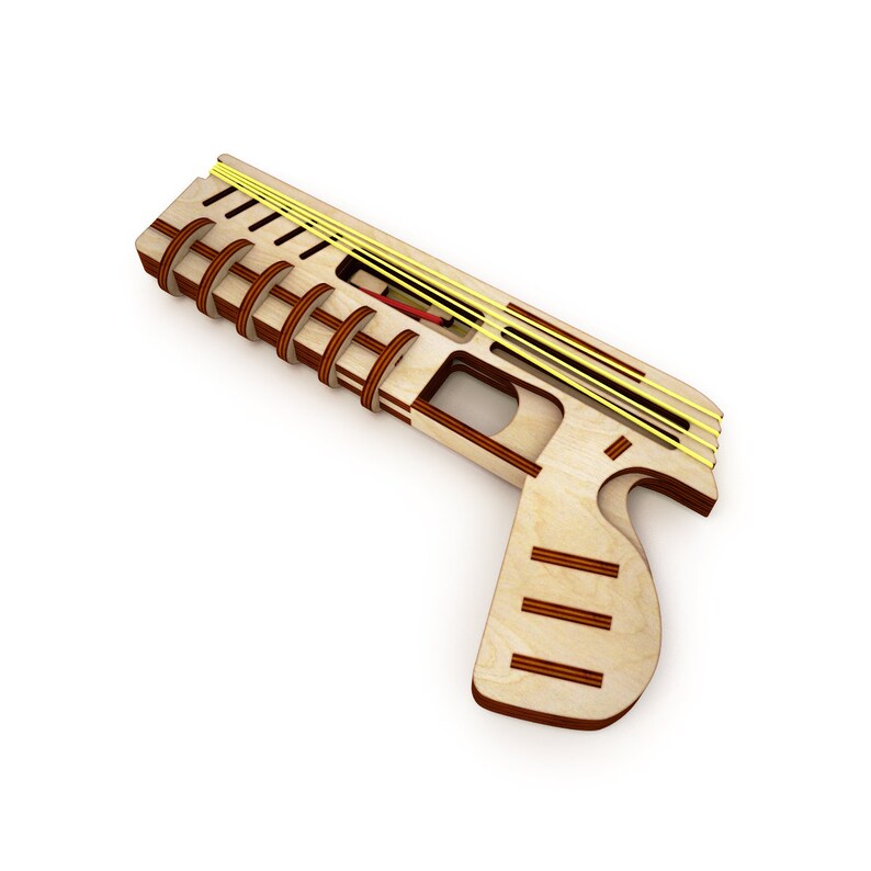 Toy Gun Shooting Rubber Bands Vector for CNC Svg Vector File Etsy