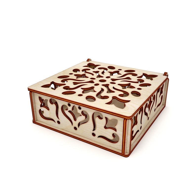 Download Wooden jewelry box for rings vector for CNC svg vector ...