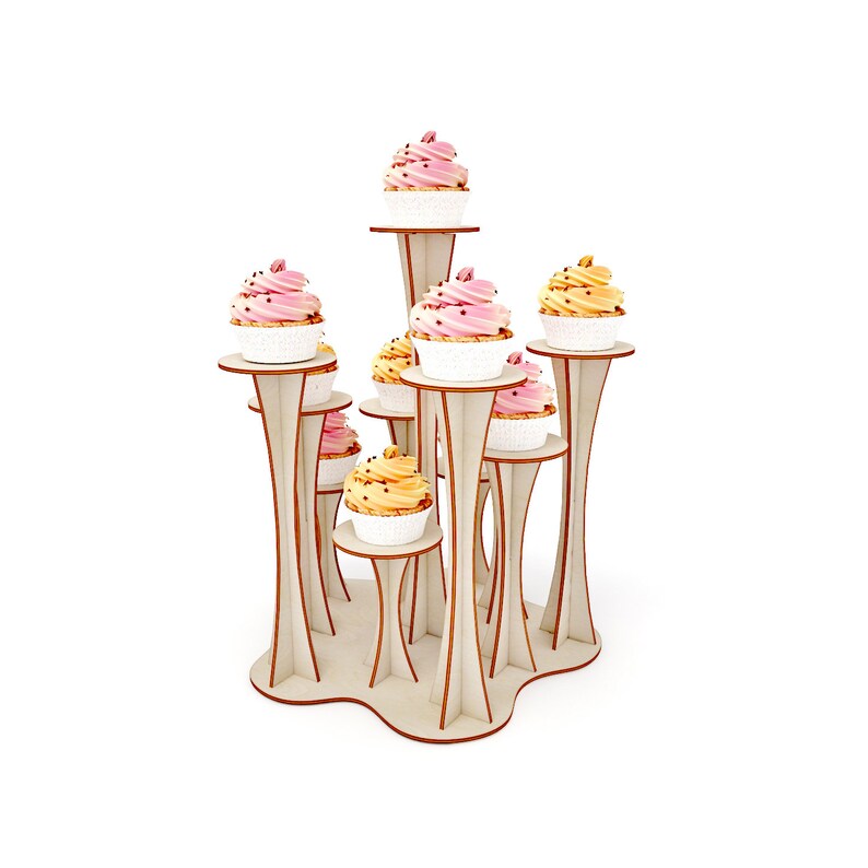 Download Cupcake Stand vector for CNC svg vector file vector cut ...