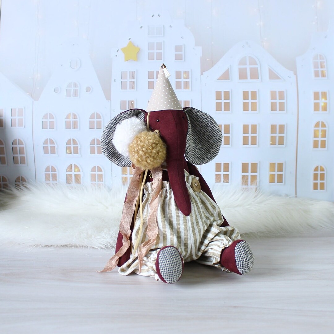 Elephant Rag Doll Made in Ukraine Christmas Rag Doll Fabric Etsy