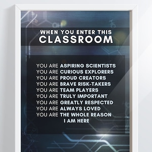 Motivierendes Wissenschafts-Klassenzimmer-Poster / High School, Mittelschule-Wissenschaft / Klassenzimmer-Dekor / STEM / Wissenschafts-Lehrer-Poster / Inclusive Decor