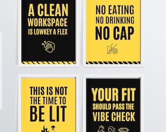 Funny Lab Safety Posters, Science Classroom Decor (Digital Download)