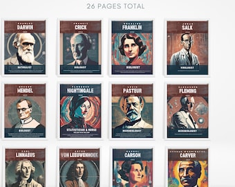 Famous Biologists Posters | STEM Classroom Decor (Digital Download)