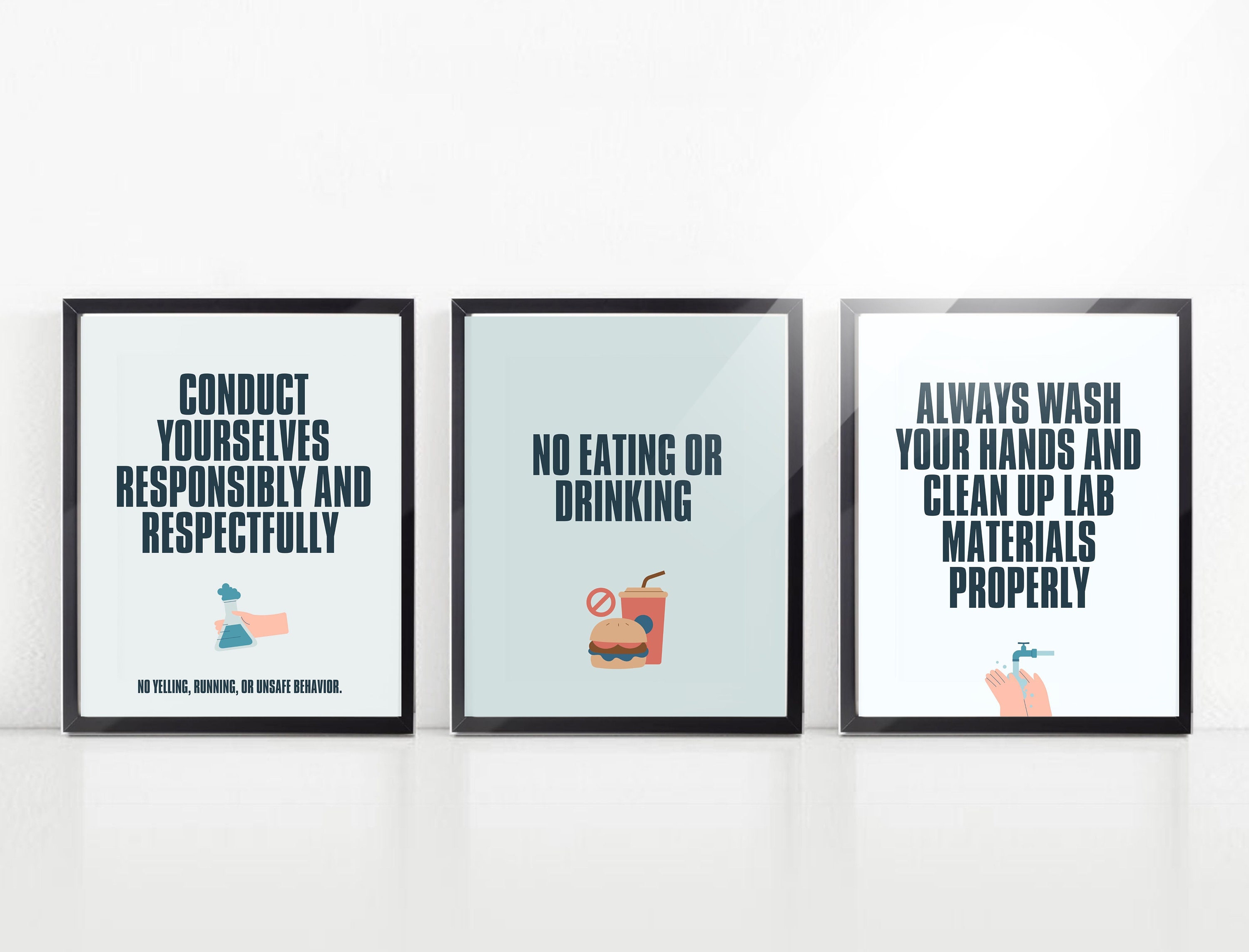 Science Classroom Lab Safety Posters / High School, Middle School ...