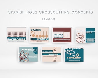 Spanish NGSS Crosscutting Concepts Poster, Science Classroom Decor (Digital Download)