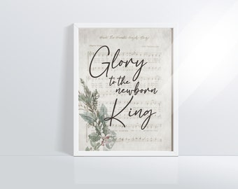 Hark the Herald Angels Sing Print | Vintage Christmas Sheet Music (Digital Print)