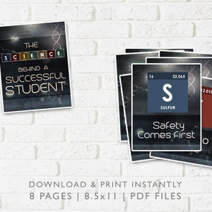 S.C.I.E.N.C.E. Classroom Poster Set, Science and STEM Decor (digital ...