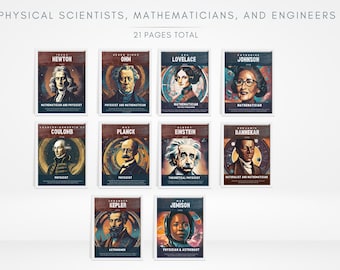 Famous Physicists and Mathematicians /Science Classroom Printable/Science Bulletin Board/STEM/STEAM