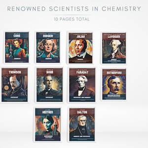 Famous Chemists Classroom Posters /Science Classroom Printable/Science Bulletin Board/STEM/STEAM