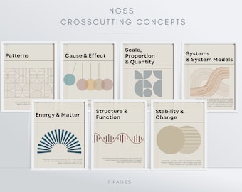 NGSS Crosscutting Concepts Posters, Science Classroom Decor (Digital Download)