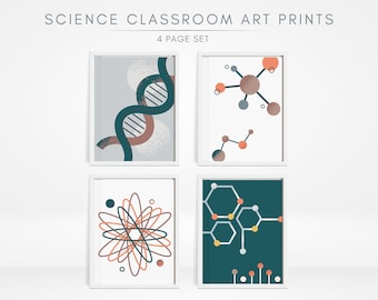 Science Classroom Art Prints: Biology, Chemistry, STEM (Digital Download)