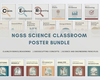 NGSS Bundle Crosscutting Concepts / CER / Science and Engineering Principles / Scientific Method / Science Classroom /  STEM