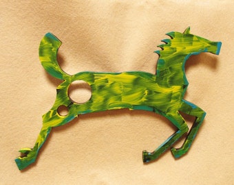 Yellow Horse Wall Art | Handmade Metal Sculpture | Equestrian Artwork | E11
