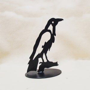 Halloween Decor Standing Raven Sculpture Silhouette Goth Decor Samhain Spirit Animal Crow Corvid Edgar Allen Poe