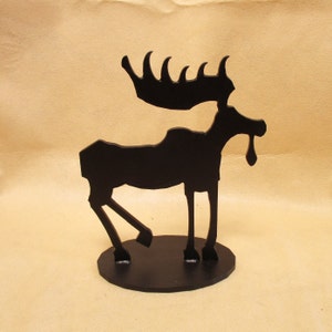 Ice Age Moose Rustic Moose Silhouette Sculpture Handmade in the PNW E10 image 5