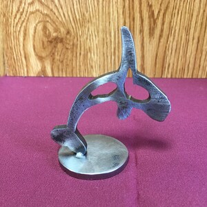 Orca Whale Sculpture by Ironbearmarine (Three Available) Single Freestanding Killer Whale Original Figurine Free Local Pickup Available