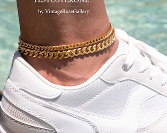 Gold anklet for men discount