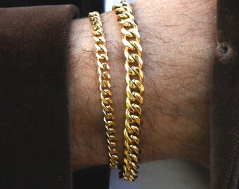 Bracelet En Or 18 Carats - Chaîne Homme Maille, 20,5 Cm, 10,60 Grammes - Neuf Avec étiquette