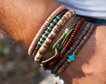 Bracciale Portafortuna Tibetano Rosso Con Nodo Buddista - Fatto A Mano Turchese | Gioiello Uomo E Donna