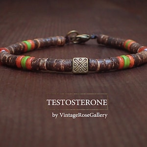 Tribale herenarmband, boho-herenarmband, etnische herenarmband, stapelbare armband, vriendschapsarmband van VintageRoseGallery