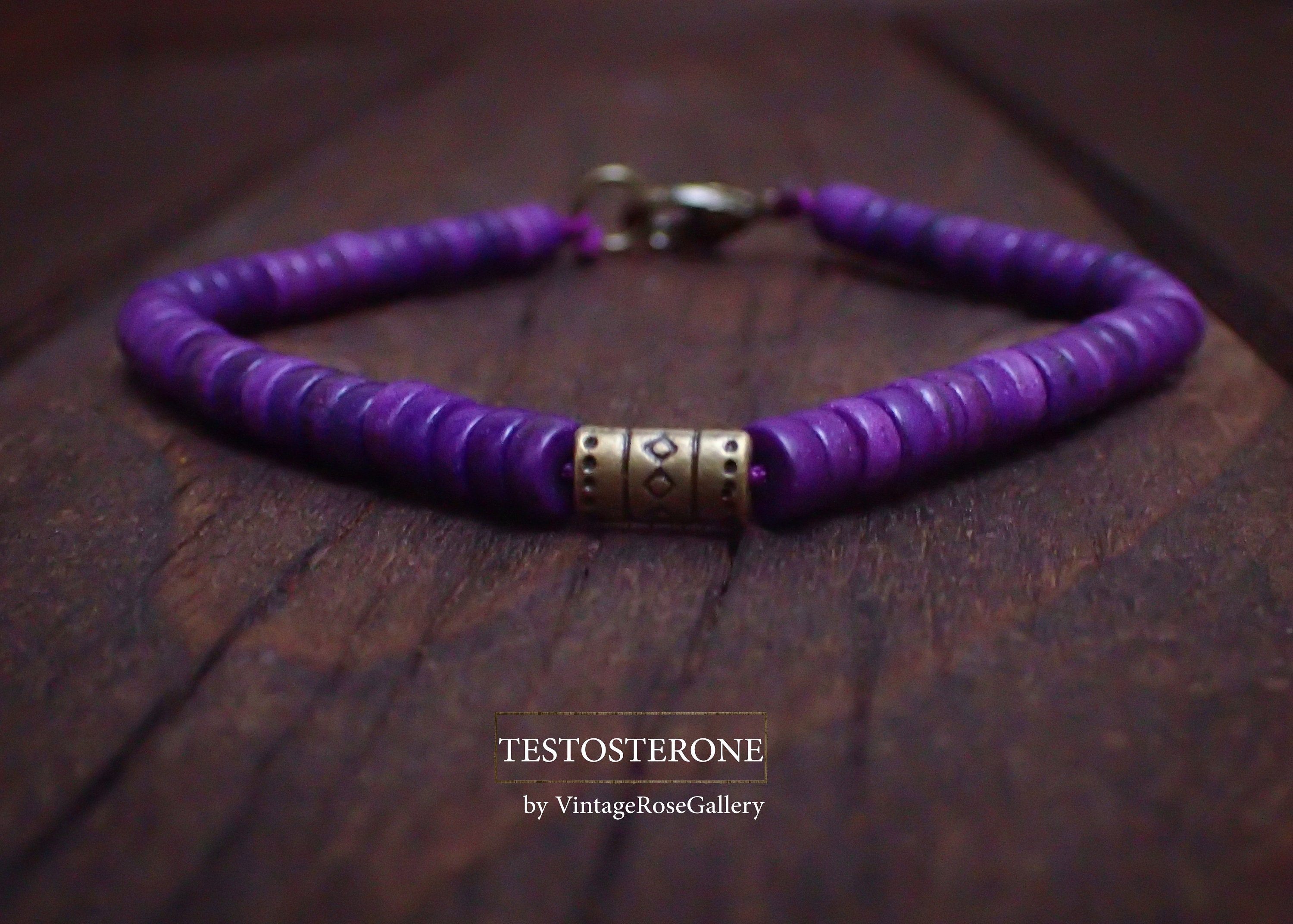 Mens purple bracelet sale