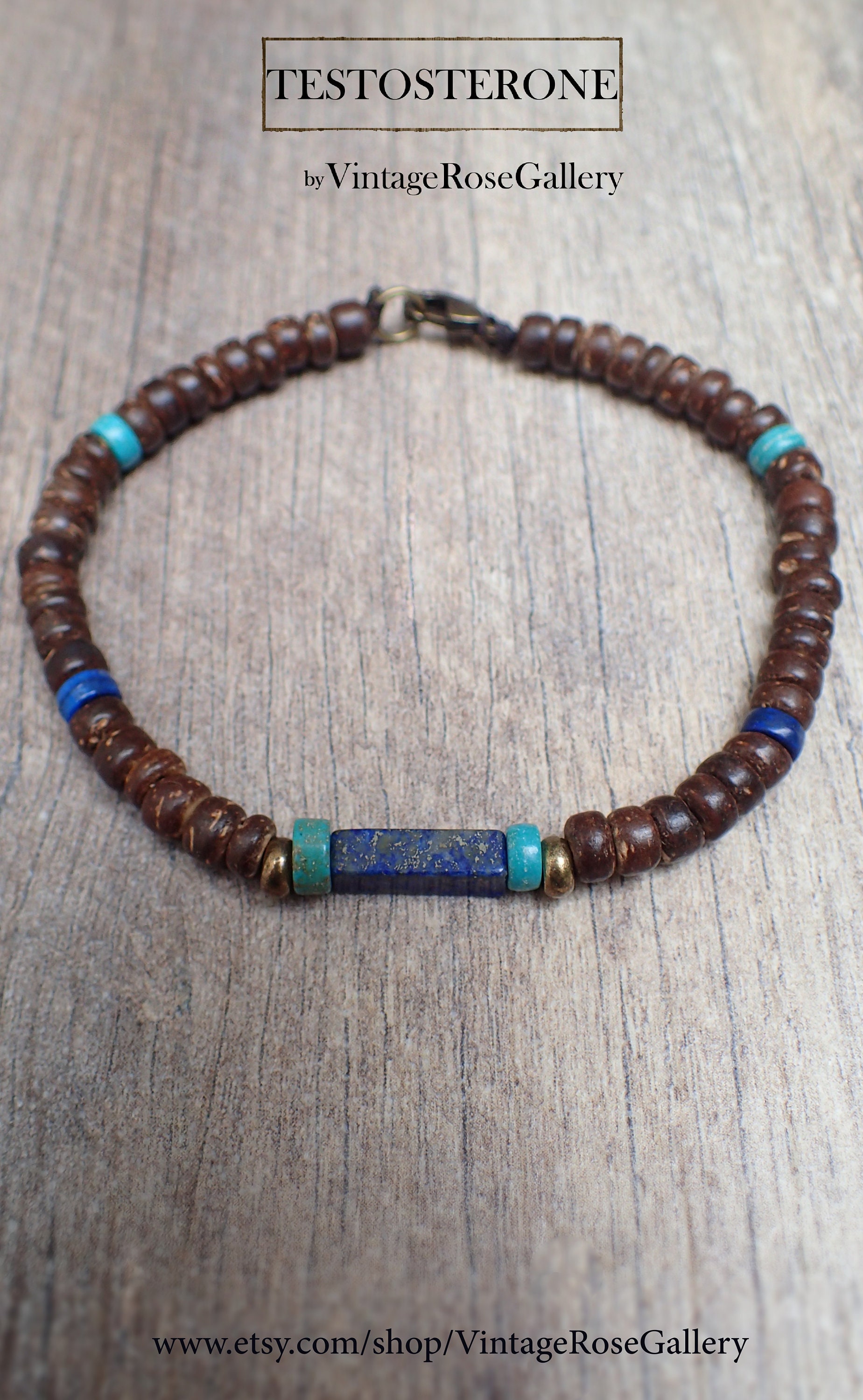 Men's Tribal Bracelet Boho Mens Bracelet Lapis Lazuli Etsy